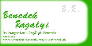 benedek ragalyi business card